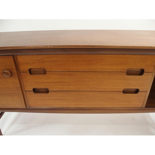 129 - A YOUNGER TEAK SIDEBOARD ON TAPERED LEGS