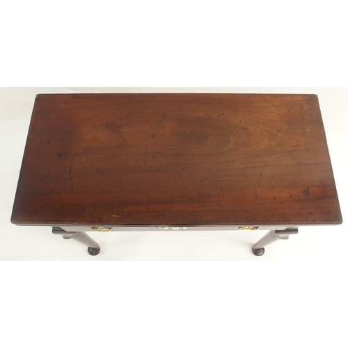 2 - A GEORGE III MAHOGANY FOLD OVER TEA TABLE