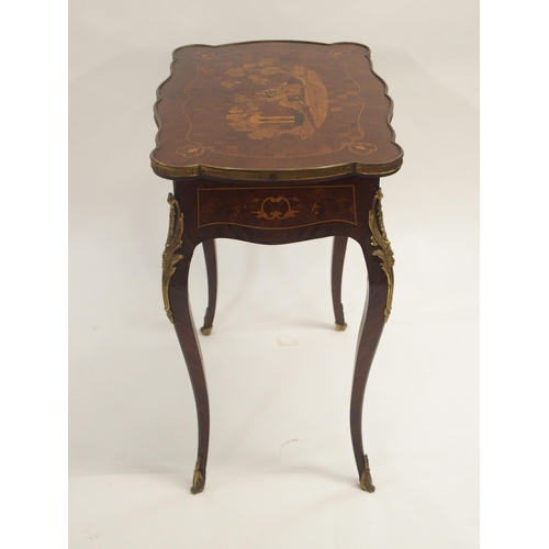 25 - A FRENCH ROSEWOOD MARQUETRY DRESSING TABLE