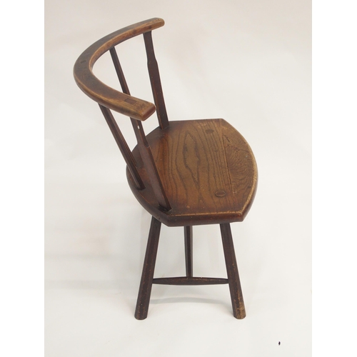 59 - A PRIMITIVE ELM STICK CHAIR