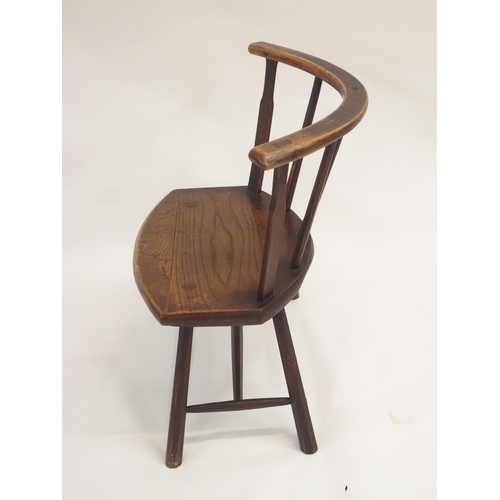 59 - A PRIMITIVE ELM STICK CHAIR