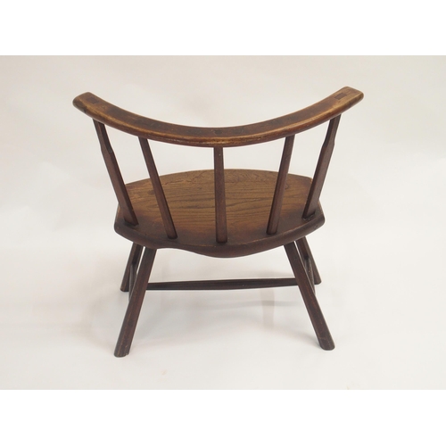 59 - A PRIMITIVE ELM STICK CHAIR