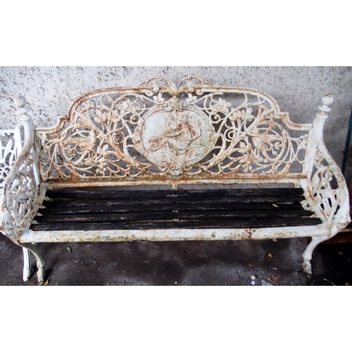 73 - A VICTORIAN CAST IRON GARDEN BENCH