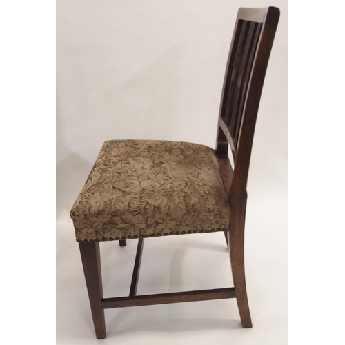 78 - A SET OF TWELVE MAHOGANY HEPPLEWHITE STYLE DINING CHAIRS