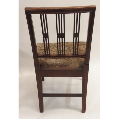 78 - A SET OF TWELVE MAHOGANY HEPPLEWHITE STYLE DINING CHAIRS