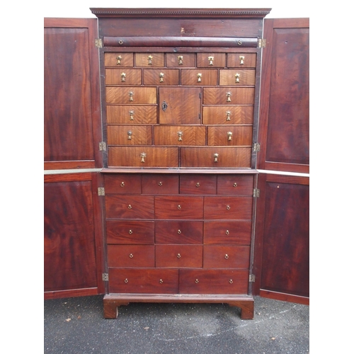 79 - A 19TH CENTURY MAHOGANY COLLECTORS CABINET