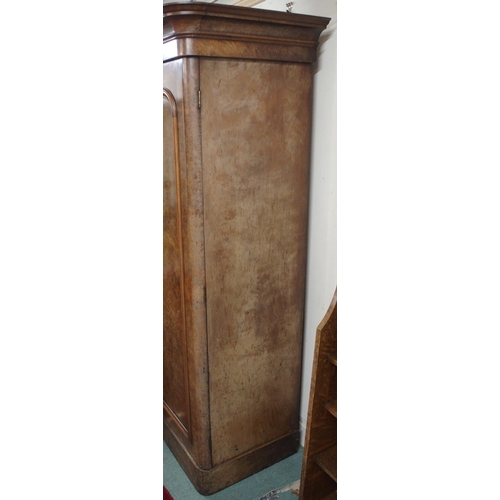 85A - A VICTORIAN WALNUT TRIPLE WARDROBE