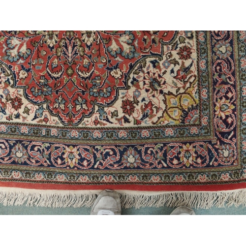 96 - A PINK GROUND SAROUGH RUG