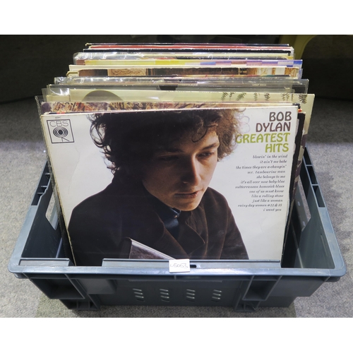 558A - A box of vinyl LP records with a good collection of Bob Marley and the Wailers, Bob Dylan, Meatloaf,... 