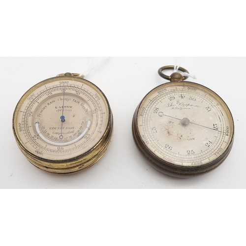 577 - A compensated barometer by E. Lennie Edinburgh and another by Chapman Birmingham