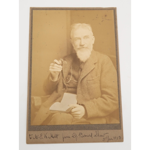 584 - A photograph of George Bernard Shaw inscribed 