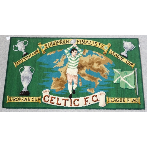 595 - A colourful vintage Celtic 1970 European Cup finalists, League Flag, Scottish Cup, League Cup, Europ... 