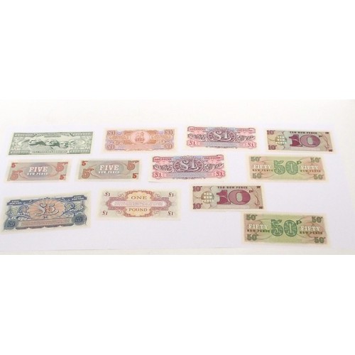 541 - A collection of bank notes with colonial examples, German, Dutch, Indonesian, Caribbean etc