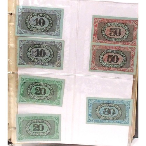 541 - A collection of bank notes with colonial examples, German, Dutch, Indonesian, Caribbean etc