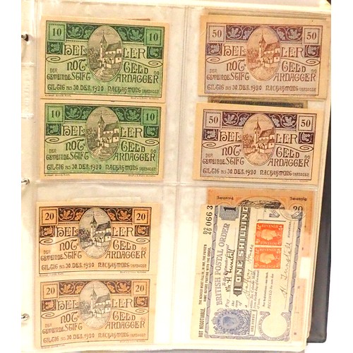 541 - A collection of bank notes with colonial examples, German, Dutch, Indonesian, Caribbean etc