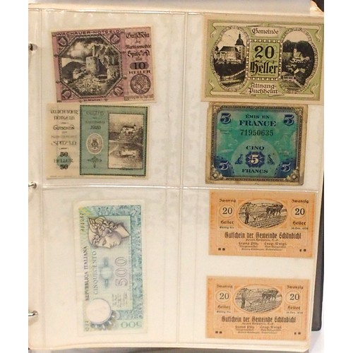 541 - A collection of bank notes with colonial examples, German, Dutch, Indonesian, Caribbean etc