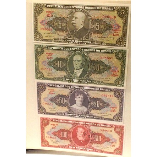 541 - A collection of bank notes with colonial examples, German, Dutch, Indonesian, Caribbean etc