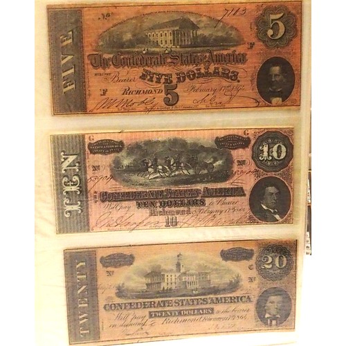 541 - A collection of bank notes with colonial examples, German, Dutch, Indonesian, Caribbean etc