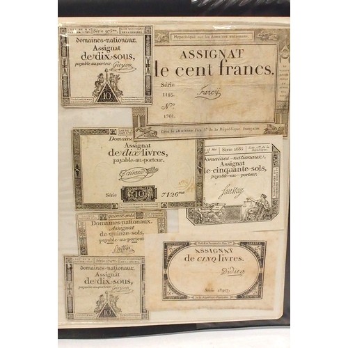 541 - A collection of bank notes with colonial examples, German, Dutch, Indonesian, Caribbean etc