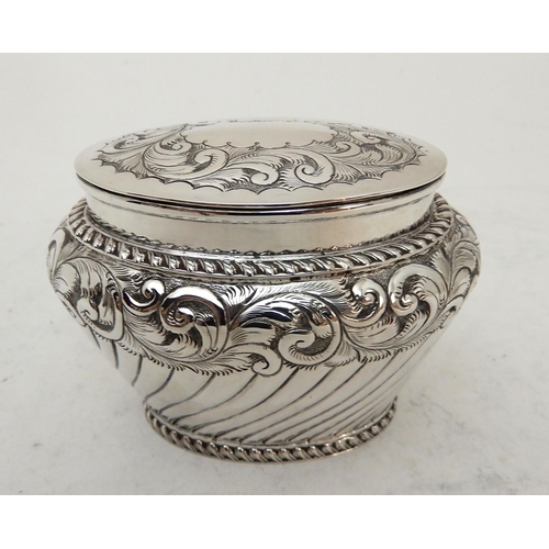 116 - A LATE VICTORIAN SILVER TEA CADDY