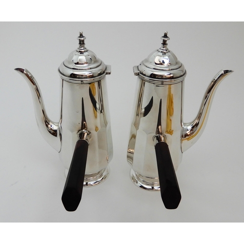 120 - A TWO PIECE SILVER CAFE AU LAIT SET