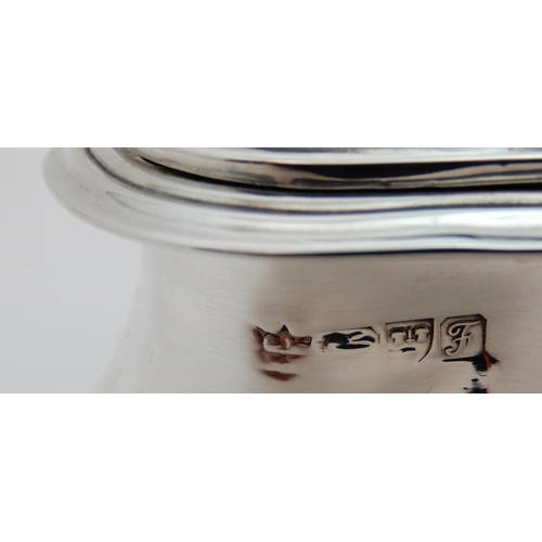 134 - A SILVER TEA CADDY