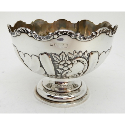 148 - A SILVER ROSEBOWL