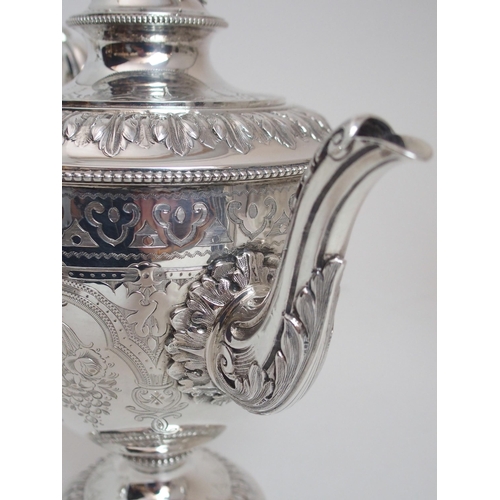 152 - A FOUR PIECE SILVER TEA SERVICE