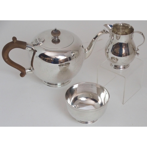 154 - A TWO PIECE SILVER TEA SERVICE