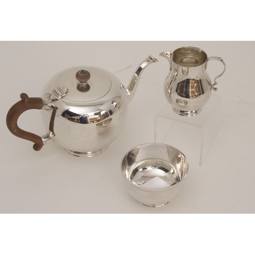 154 - A TWO PIECE SILVER TEA SERVICE