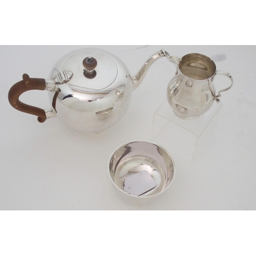 154 - A TWO PIECE SILVER TEA SERVICE