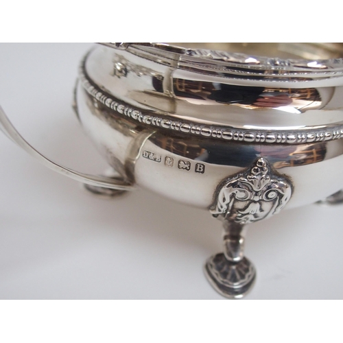 157 - A FOUR PIECE SILVER TEA SERVICE