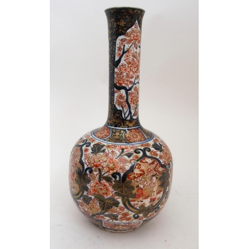 18 - AN IMARI BOTTLE SHAPED VASE