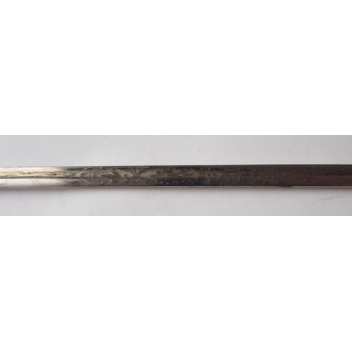 237 - A STAMPED 800 SILVER-TOPPED SWORD STICK