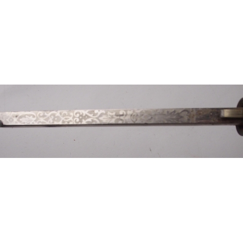 237 - A STAMPED 800 SILVER-TOPPED SWORD STICK