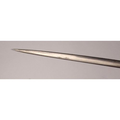 237 - A STAMPED 800 SILVER-TOPPED SWORD STICK