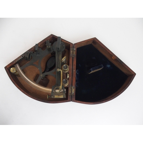 242 - A VICTORIAN BRASS SEXTANT BY W. GERRARD  LIVERPOOL