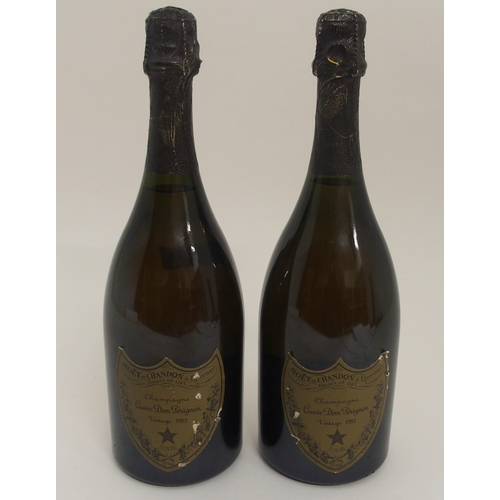 266 - TWO BOTTLES OF DOM PERIGNON CHAMPAGNE  1985