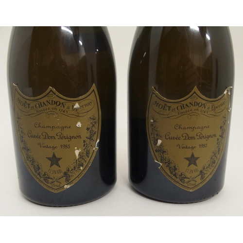 266 - TWO BOTTLES OF DOM PERIGNON CHAMPAGNE  1985