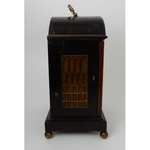 422 - A MID 19TH CENTURY MAHOGANY BRACKET CLOCK