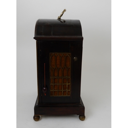 422 - A MID 19TH CENTURY MAHOGANY BRACKET CLOCK