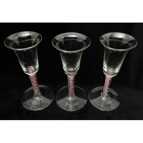 434 - A GROUP OF FIVE WINE GLASSES