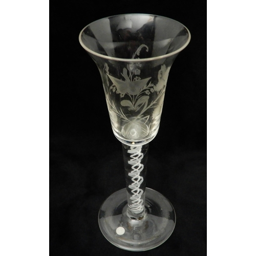 434 - A GROUP OF FIVE WINE GLASSES