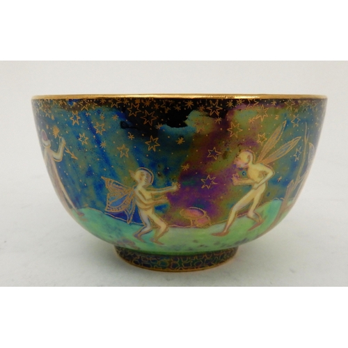 441 - A  WEDGWOOD FAIRYLAND LUSTRE DANCING ELVES BOWLS