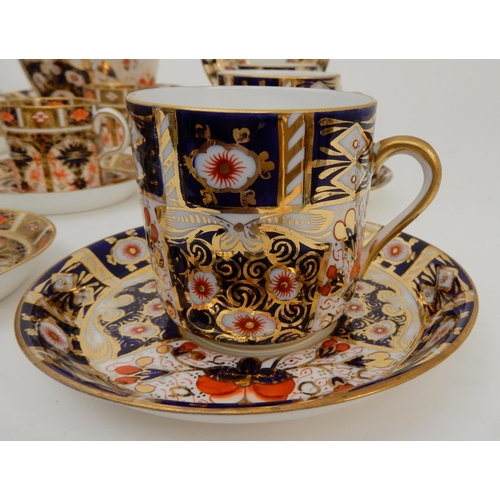 443 - SIX ROYAL CROWN DERBY DEMITASSE CUPS AND SAUCERS