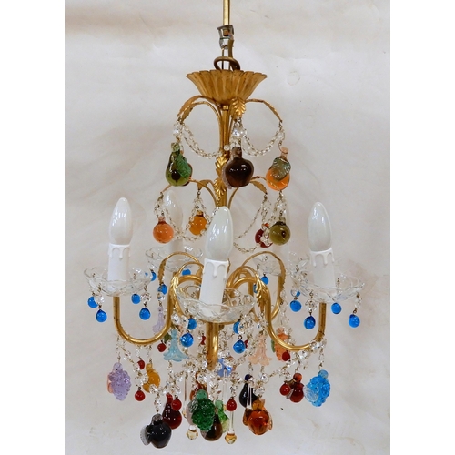 447 - A MURANO GLASS CHANDELIER