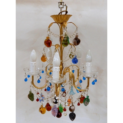 447 - A MURANO GLASS CHANDELIER