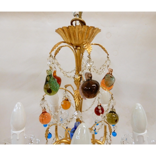 447 - A MURANO GLASS CHANDELIER