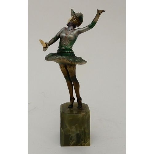 452 - AN ART DECO COLD PAINTED FIGURE OF A DANCER