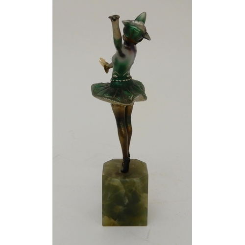 452 - AN ART DECO COLD PAINTED FIGURE OF A DANCER